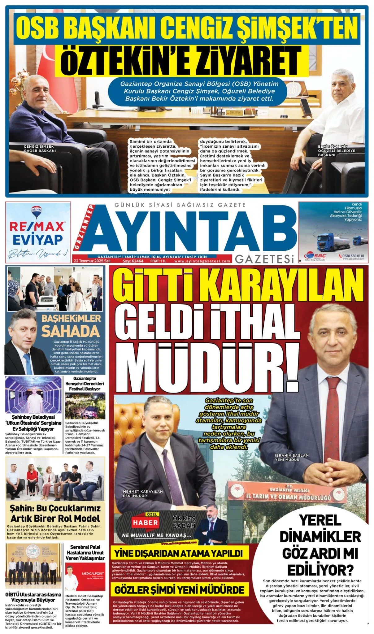 22 TEMMUZ SALI