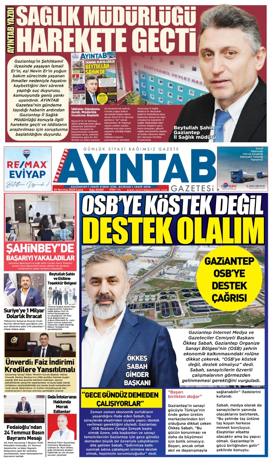 25 TEMMUZ CUMA