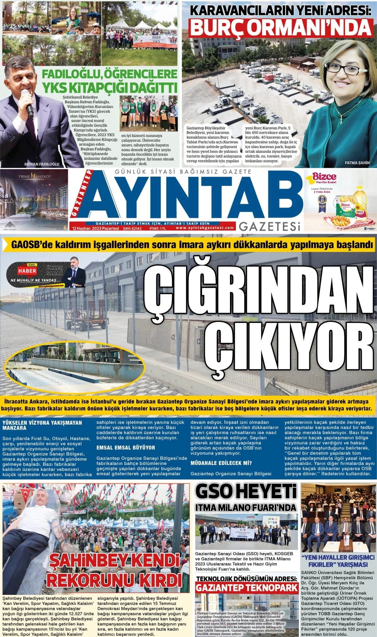 GAZİANTEP AYINTAB GAZETESİ 