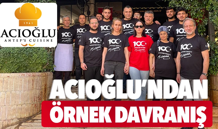 Acıoğlu’ndan örnek davranış