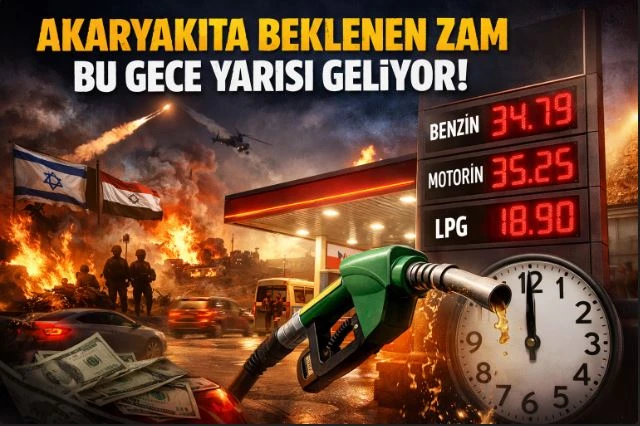 Akaryakıta beklenen zam bu gece yarısı geliyor!