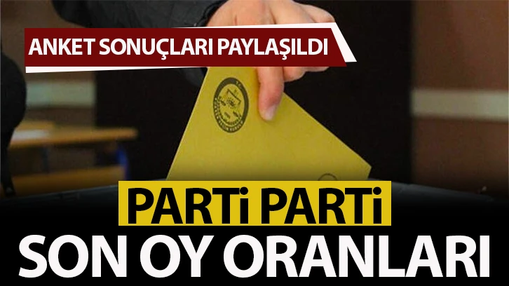 ASAL son anketi paylaştı: AK Parti, CHP, MHP, İYİ Parti ve Yeniden Refah'ın oy oranları