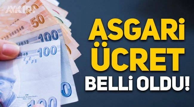 Asgari ücret belli oldu 