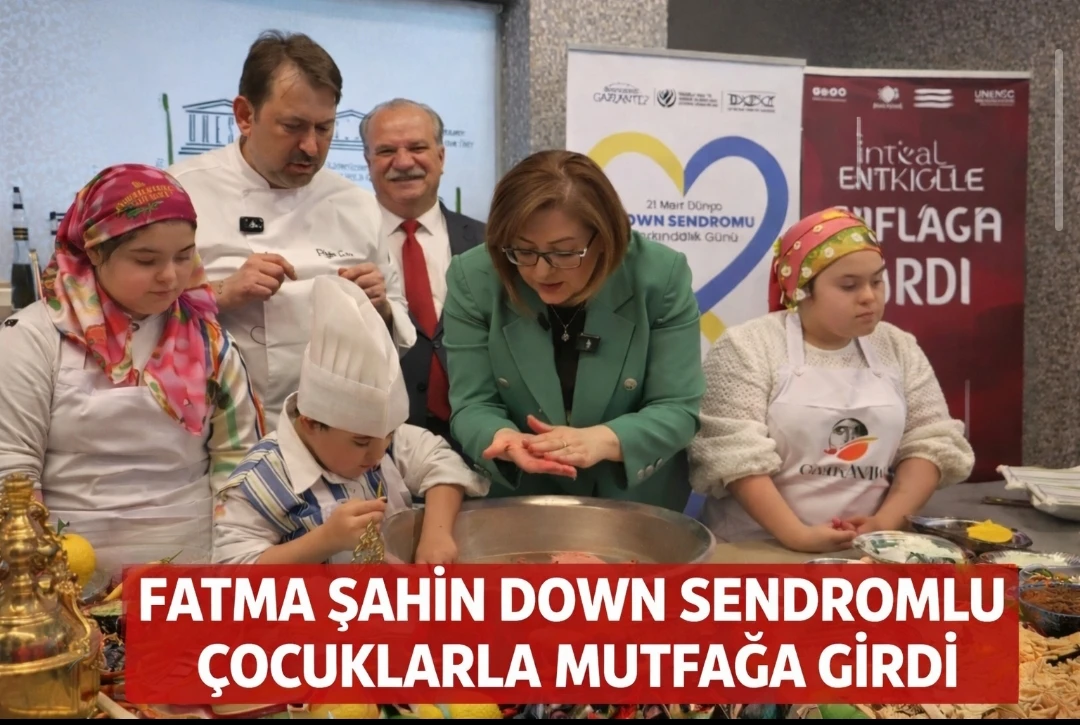 Fatma Şahin Down Sendromlu &Ccedil;ocuklarla Mutfağa Girdi