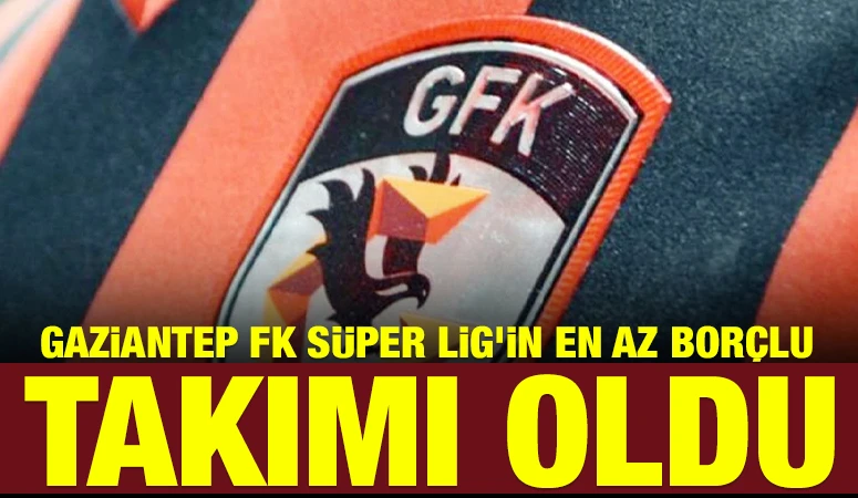 Gaziantep FK S&uuml;per Lig'in en az bor&ccedil;lu takımı oldu