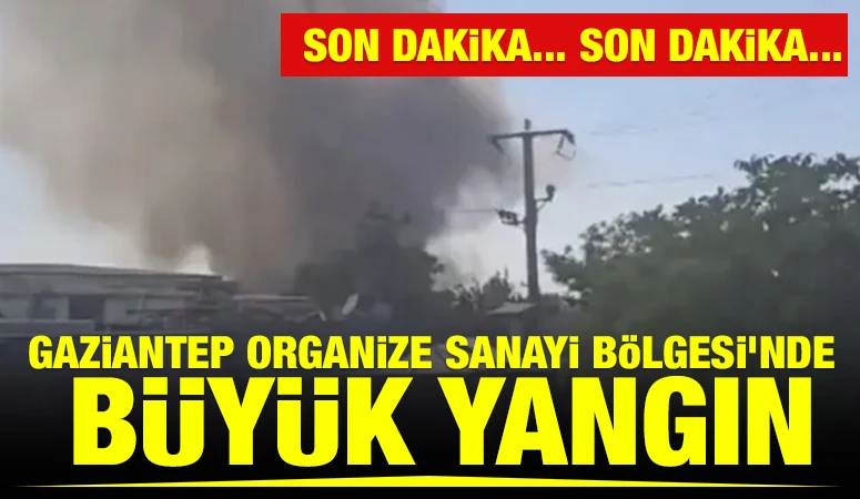 Gaziantep Organize Sanayi B&ouml;lgesi&rsquo;nde B&uuml;y&uuml;k Yangın