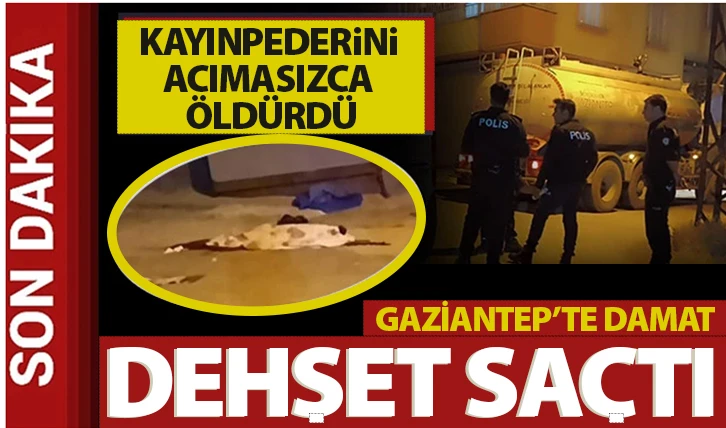  Gaziantep’te damat dehşet saçtı...Kayınpederini acımasızca öldürdü