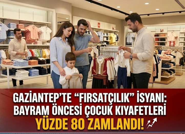 Gaziantep'te "Fırsat&ccedil;ılık" İsyanı: Bayram &Ouml;ncesi &Ccedil;ocuk Kıyafetleri Y&uuml;zde 80 Zamlandı!