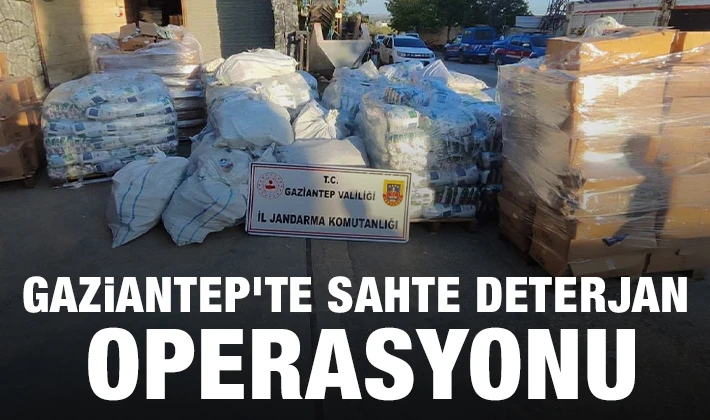 Gaziantep'te sahte deterjan operasyonu