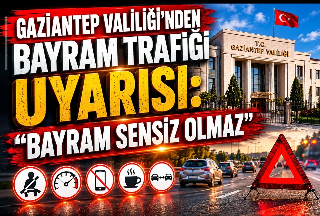 Gaziantep Valiliği&rsquo;nden Bayram Trafiği Uyarısı: &ldquo;Bayram Sensiz Olmaz&rdquo;