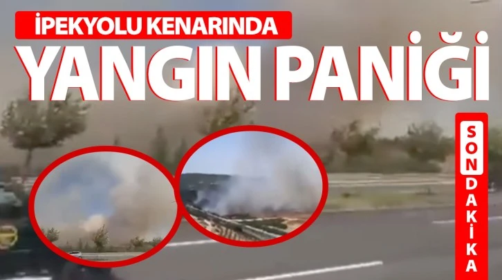 İPEKYOLU KENARINDA YANGIN PANİĞİ