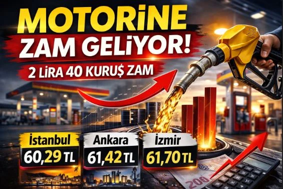 Motorine zam geliyor
