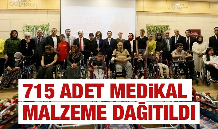 715 ADET MEDİKAL MALZEME DAĞITILDI