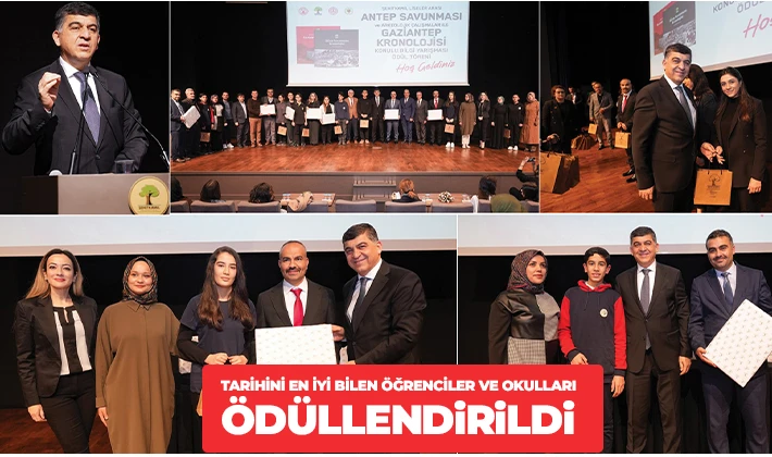 TARİHİNİ EN İYİ BİLEN ÖĞRENCİLER VE OKULLARI ÖDÜLLENDİRİLDİ