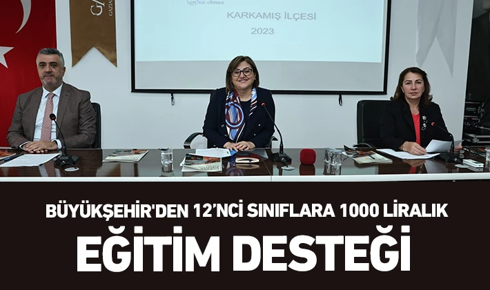 BÜYÜKŞEHİR'DEN 12’NCİ SINIFLARA 1000 LİRALIK EĞİTİM DESTEĞİ 