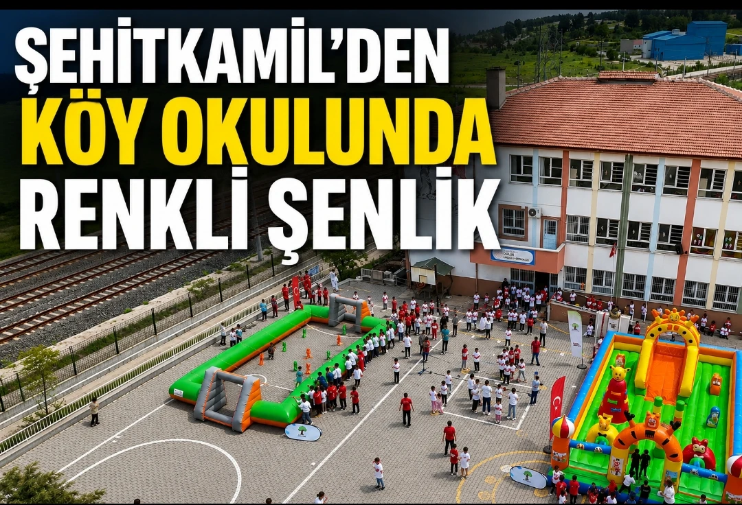 ŞEHİTKAMİL'DEN K&Ouml;Y OKULUNDA RENKLİ ŞENLİK  DEZAVANTAJLAR, &Ccedil;OCUKLARIN Y&Uuml;Z&Uuml;NDEKİ G&Uuml;L&Uuml;MSEMEYLE AVANTAJA D&Ouml;N&Uuml;ŞT&Uuml;