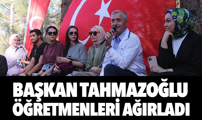 BAŞKAN TAHMAZOĞLU ÖĞRETMENLERİ AĞIRLADI