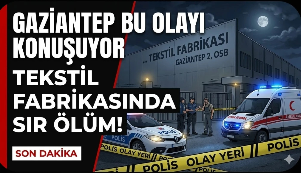 GAZİANTEP BU OLAYI KONUŞUYOR: TEKSTİL FABRİKASINDA SIR &Ouml;L&Uuml;M!