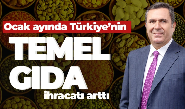 Ocak ayında Türkiye’nin temel gıda ihracatı arttı