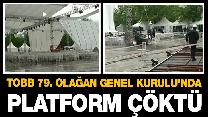 TOBB 79. Olağan Genel Kurulu'nda platform çöktü