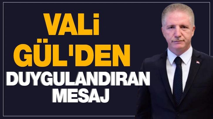 Vali Gül'den duygulandıran mesaj