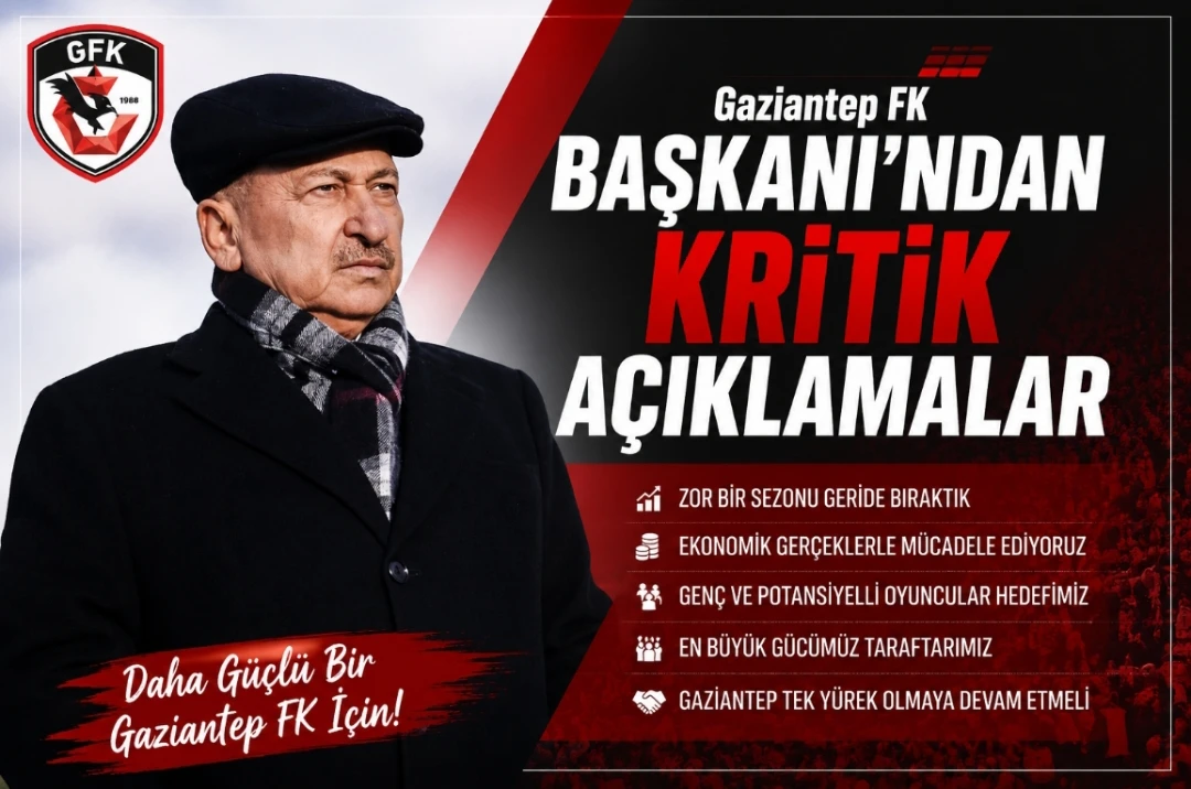 Gaziantep FK Başkanı’ndan Kritik Açıklamalar