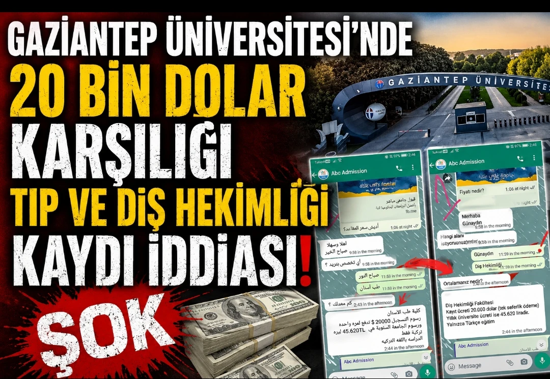 Gaziantep Üniversitesi’nde “20 Bin Dolar Karşılığı Kayıt” İddiası
