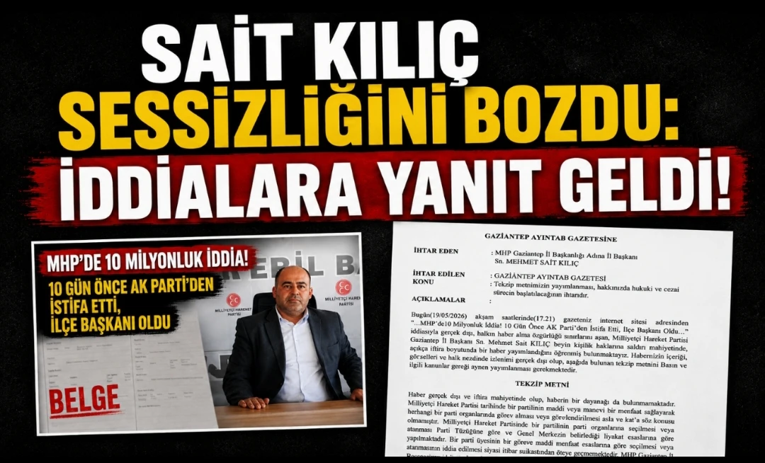 Sait Kılıç Sessizliğini Bozdu: İddialara Yanıt Geldi