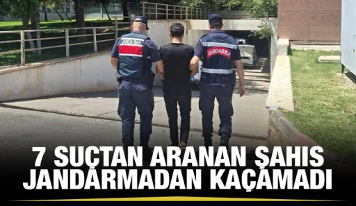 7 Su&ccedil;tan Aranan Şahıs Jandarmadan Ka&ccedil;amadı