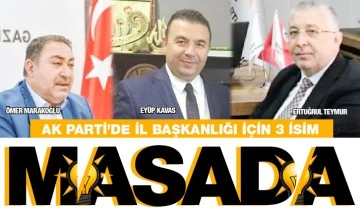 AK PARTİ’DE İL BAŞKANLIĞI İÇİN 3 İSİM MASADA