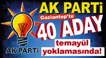 AK Parti Gaziantep’te 40 Aday temayül yoklamasında!