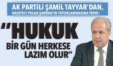 AK Partili Şamil Tayyar'dan, gazeteci Tolga Şardan'ın tutuklanmasına tepki: