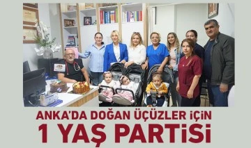 ANKA’da doğan üçüzler için 1 yaş partisi