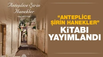  “ANTEPLİCE ŞİRİN HANEKLER” KİTABI YAYIMLANDI