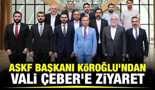 ASKF Başkanı K&ouml;roğlu&rsquo;ndan Vali &Ccedil;eber&rsquo;e ziyaret