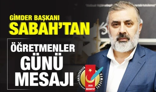 Başkan Sabah'tan Öğretmenler Günü mesajı