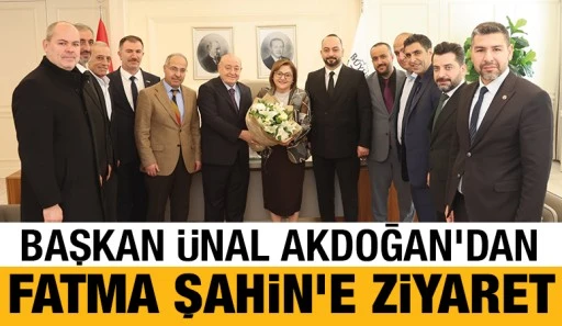 Başkan &Uuml;nal Akdoğan'dan Fatma Şahin&rsquo;e Ziyaret