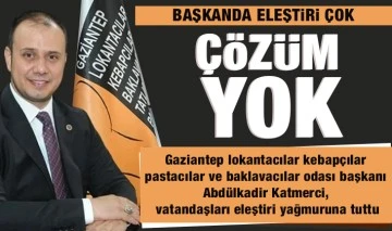 BAŞKANDA ELEŞTİRİ ÇOK ÇÖZÜM YOK 