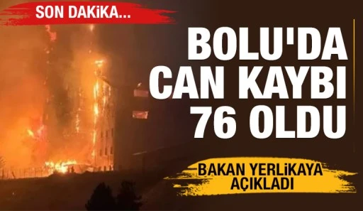 Bolu'da can kaybı 76 oldu