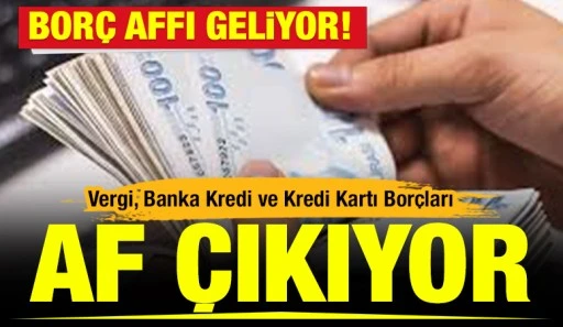 Bor&ccedil; Affı Geliyor! Vergi, Banka Kredi ve Kredi Kartı Bor&ccedil;ları Af &Ccedil;ıkıyor