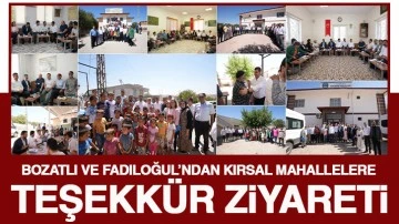 BOZATLI VE FADILOĞUL’NDAN KIRSAL MAHALLELERE TEŞEKKÜR ZİYARETİ