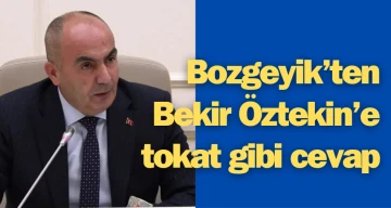 Bozgeyik’ten Bekir Öztekin’e tokat gibi Cevap