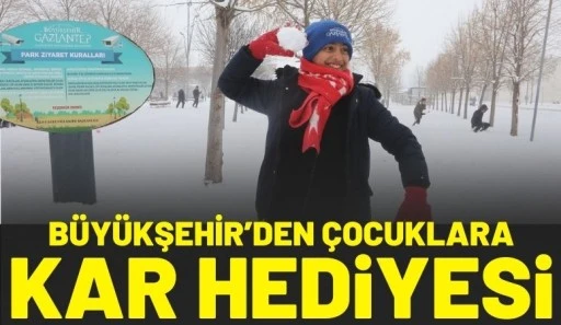 B&Uuml;Y&Uuml;KŞEHİR&rsquo;DEN &Ccedil;OCUKLARA KAR HEDİYESİ