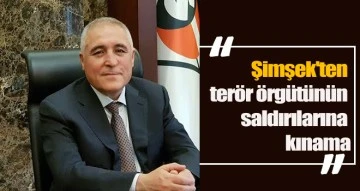 Cengiz Şimşek'ten terör örgütünün saldırılarına kınama