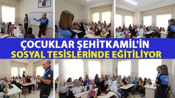 ÇOCUKLAR ŞEHİTKAMİL'İN SOSYAL TESİSLERİNDE EĞİTİLİYOR