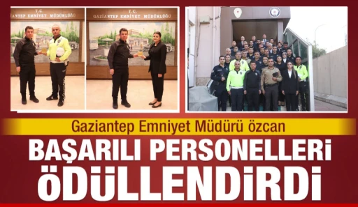 Emniyet M&uuml;d&uuml;r&uuml; &Ouml;zcan, Başarılı Personelleri &Ouml;d&uuml;llendirdi