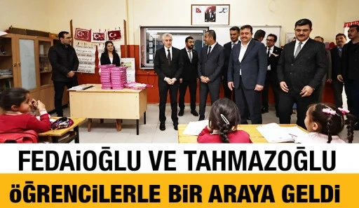 Fedaioğlu ve Tahmazoğlu öğrencilerle bir araya geldi