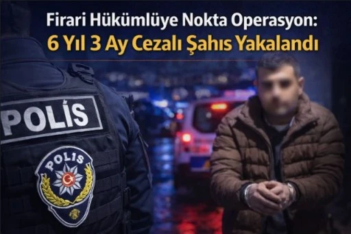 Firari H&uuml;k&uuml;ml&uuml;ye Nokta Operasyon: 6 Yıl 3 Ay Cezalı Şahıs Yakalandı