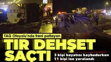 Freni patlayan tır dehşet saçtı: 3 ölü, 11 yaralı