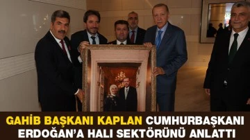 GAHİB Başkanı Kaplan; Cumhurbaşkanı Erdoğan’a Halı Sektörünü Anlattı